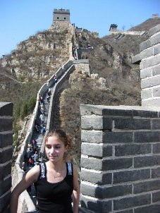 Melinda Pinto on the Great Wall of China