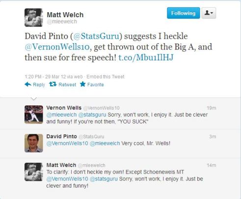 Matt Welch Vernon  Wells Twitter Conversation